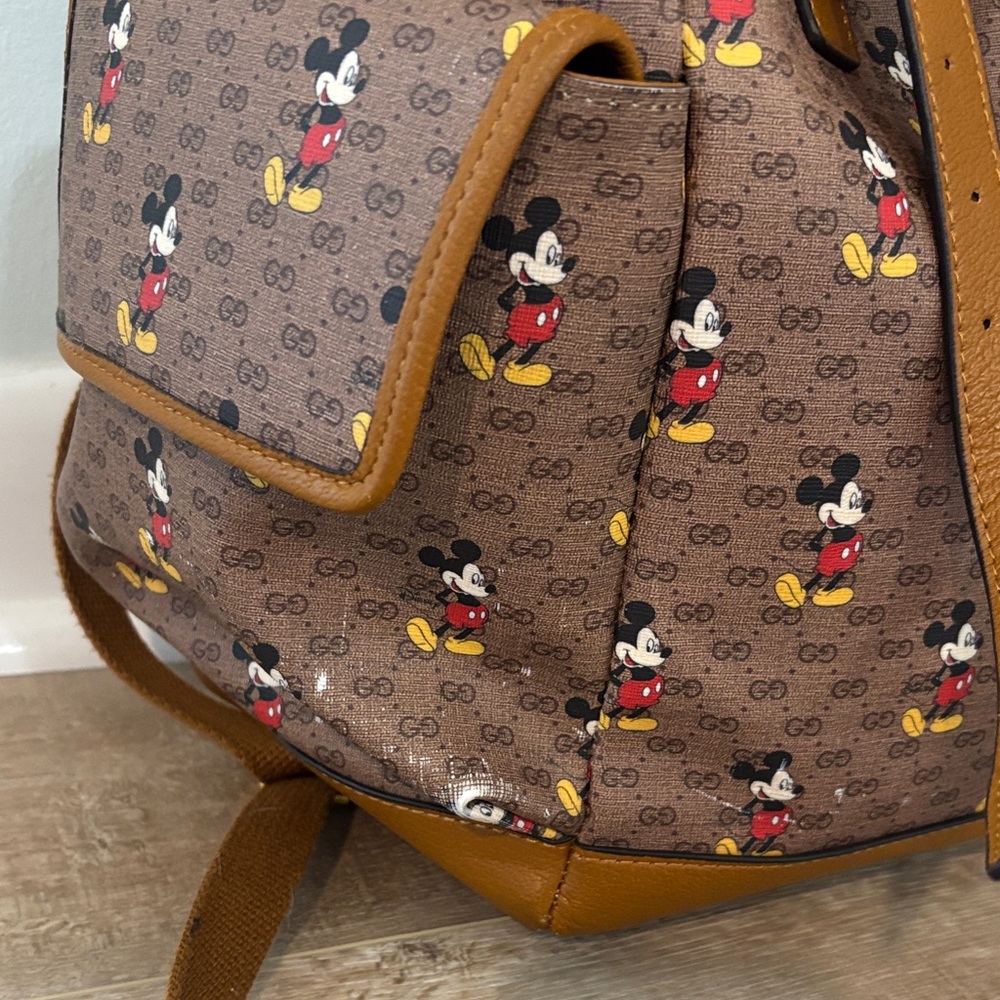 Gucci Brown Mickey Mouse Backpack - Picture 3 of 14